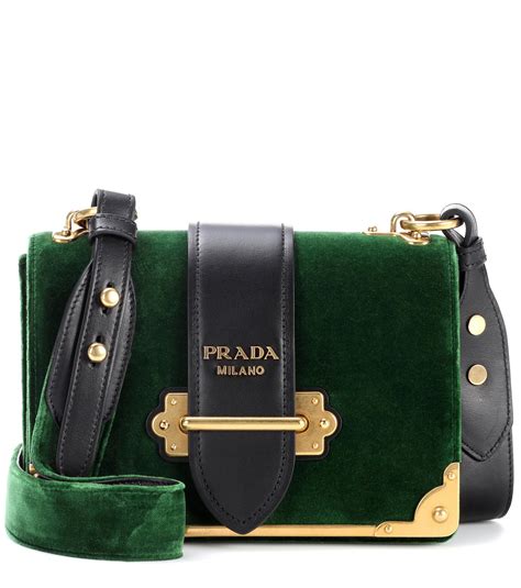 Prada cahier velvet shoulder bag